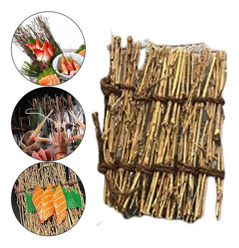 3x Bamboo Sushi Prato Sushi Tool Decorações Para