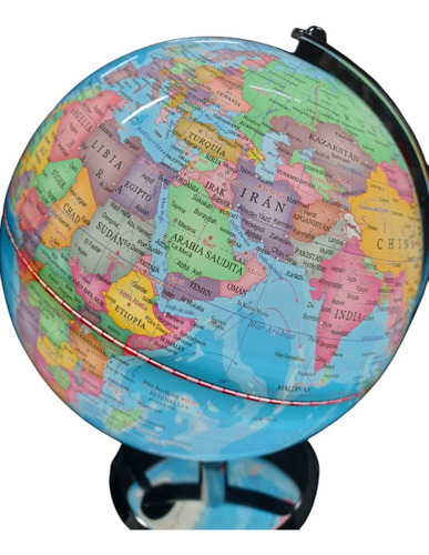 Globo Terráqueo Soporte Metálico 20cm Luz Led