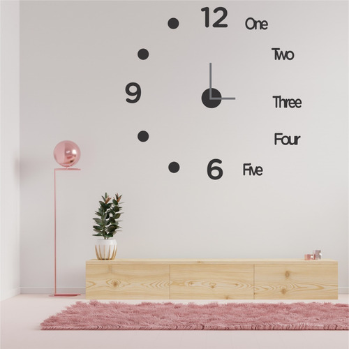 Reloj Pared Moderno Grande Deco Madera Modelo Ingles