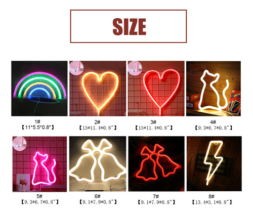 Letrero Decorativo Ledneon Con 3 Luces Led De Neón Que Funci