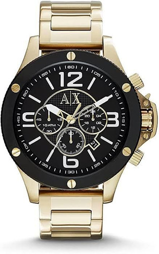 Reloj Armani Exchange Ax1511 Dorado Negro Original De Hombre