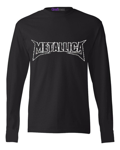 Polera  Manga Larga Metallica Grupo Metal Unisex Grafimax