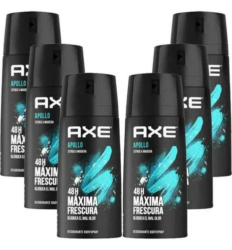 Pack De 6 Desodorante Corporal Axe Apollo Para Hombre 5.07