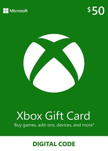 Tarjeta Digital - Xbox Gift Card 50 Usd - Solo Cuenta Eeuu