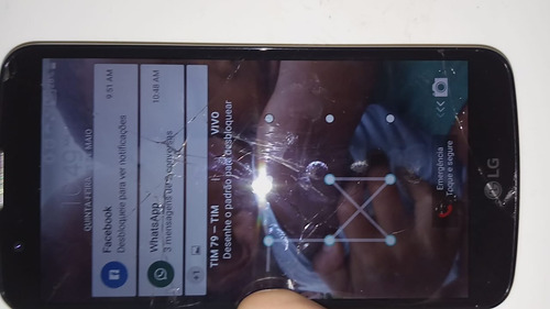 LG K10 , Tela Tricada ,8 Meses De Uso