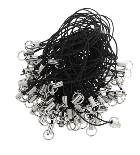Imagen 8 de 10 de El Teléfono Celular Móvil Cables De La Correa Negro