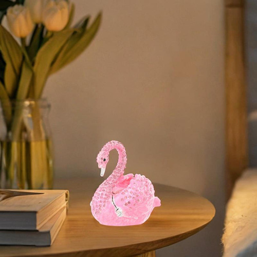 Swan Trinket Box Treasure Case Portátil Multipurpose Art