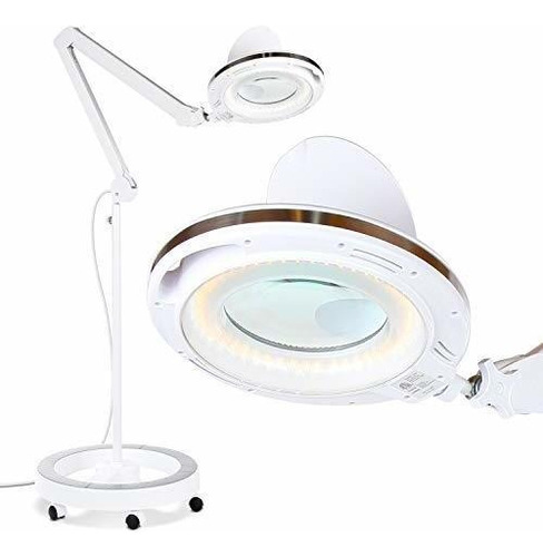 Brightech Lightview Pro Led Lupa Lámpara De Pie - 6 Rueda R