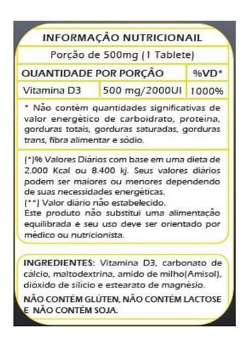 Vitamina D3 2000ui 60tabs Healthy One