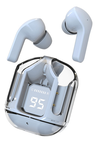 Audífonos Gamer Inalámbricos Bluetooth B35 Azul Con Luz Led Color Blanco