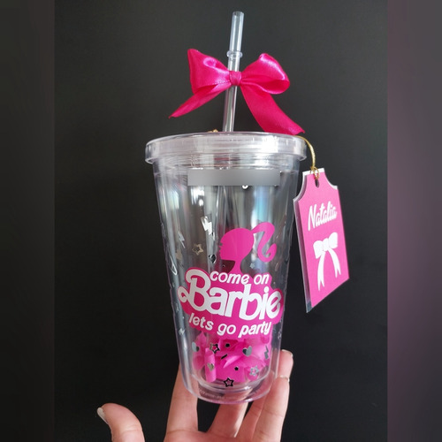 Vaso Acrílico Barbie 450ml Día Del Niño/niña