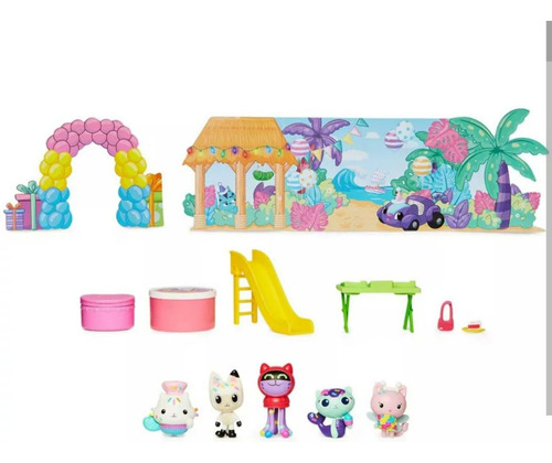 Gabby's Dollhouse Pandy Paws Birthday Figure Set