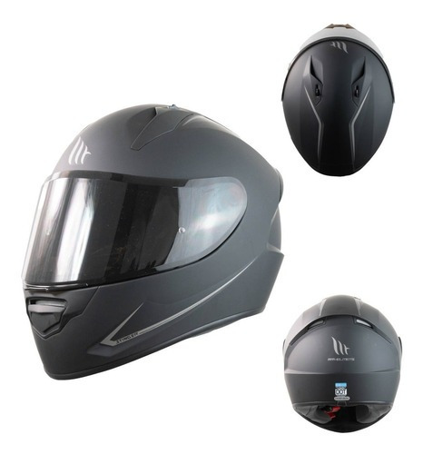 Casco Para Moto Mt Helmets Stinger Negro Mate Motocity Tamaño del casco XL