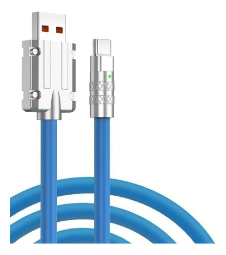 Wesdar - Cable 1m Super Fuerte Usb-c Carga Rápida A Usb 6a Color Azul