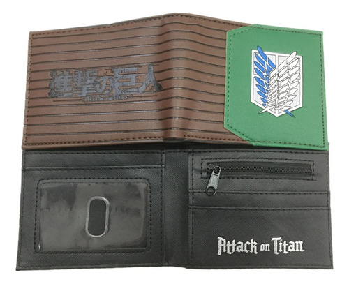 Imagen 1 de 2 de Billetera Shingeki No Kyojin - Ataque A Los Titanes Verde