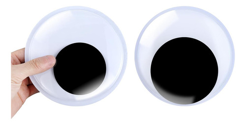 Ojos Grandes Pegajosos, 15cm De Diámetro, Negro Y Blanco