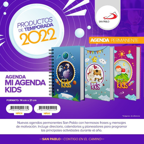 Imagen 8 de 8 de Mi Agenda Kids Niñas - Con Stickers