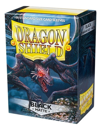 Mica Dragon Shield Color Negro Mate Para Cartas Magic