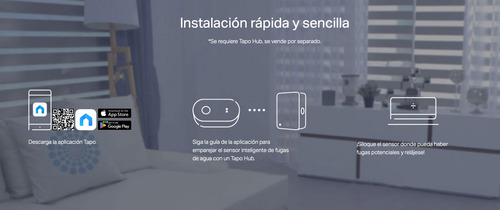 Smart Sensor Para Fuga De Agua Tapo - Requiere Hub Matter
