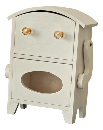 Mini Armario De Almacenamiento Con Forma De Robot, Blanco