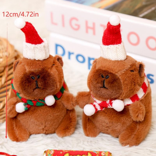 G Muñeca De Navidad Capybara De Peluche Lindo Llavero