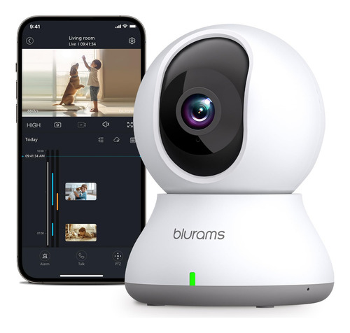 1 Cámara De Seguridad Blurams 2k Indoor 360° Con