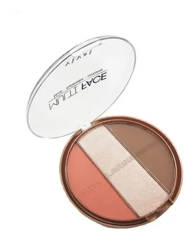 Imagem 2 de 3 de Estojo Paleta Multi Face (blush, Iluminador, Contorno) Vivai
