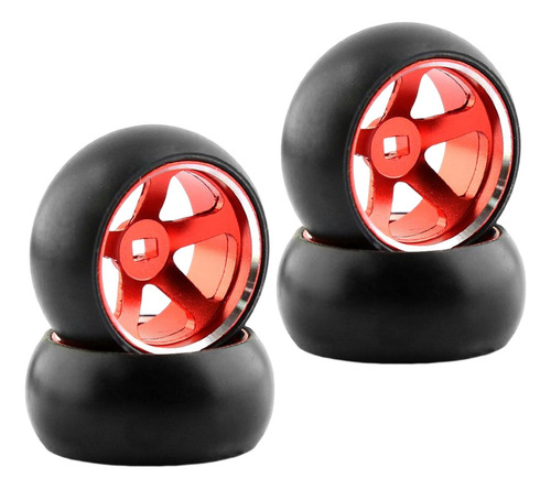 Llanta De Rueda De Cubo 4 Uds Y Rojo 25 Mm X 11 Mm Rojo