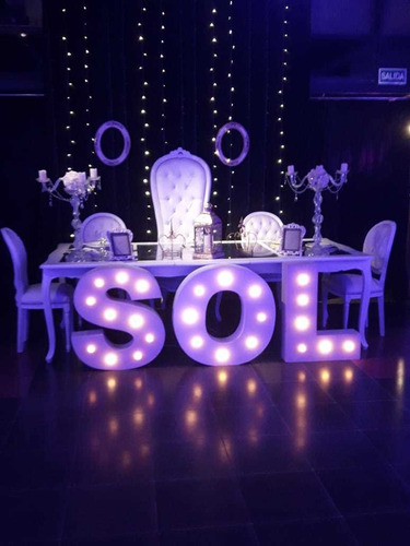 Alquiler De Letras Luminosas Mesas Esepejadas Sillon Princes