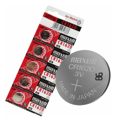 Pilas Maxell Cr1620 3v Para Reloj 5 Unidades
