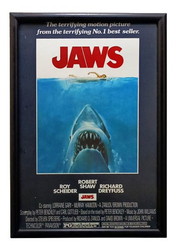 Jaws ( Tiburón ) _ Póster Enmarcado
