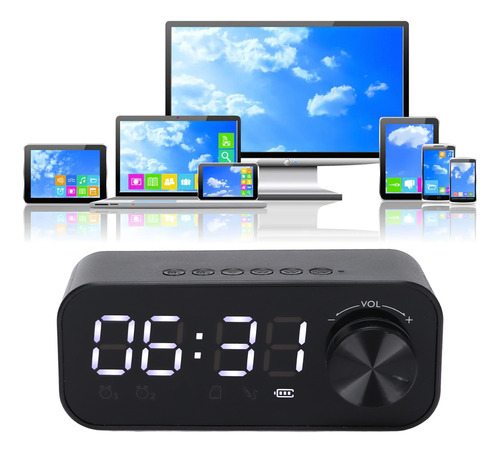 Reloj Despertador Led Con Radio, Proyector Y Pantalla Grande