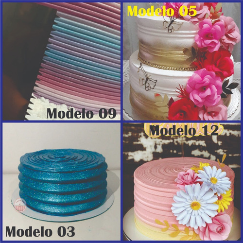 Imagem 9 de 9 de Kit 10 De 20cm + 3 Mini Espatula Decorativa De Bolo.aço Inox