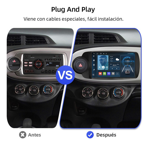 Estéreo Android Para Toyota Yaris 2012-2017 Cámara Gps Fm Bt