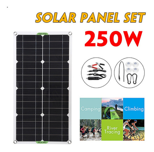 Panel Solar De 250 W, 100 A, Para Caravanas, Casas, Caravana
