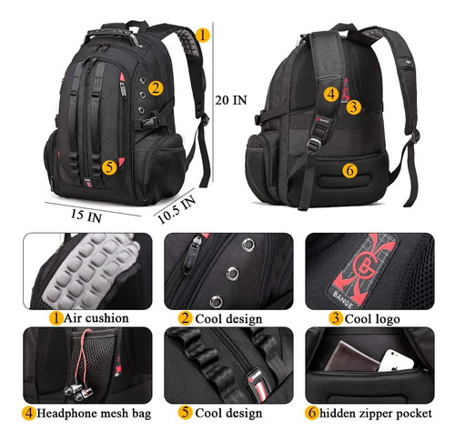 Mochila Urbana De Viaje Xl Porta Ordenador 17 Pulgadas