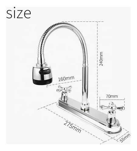 Llave Mezcladora Para Fregadero O Tarja Bitka Bkmf1015