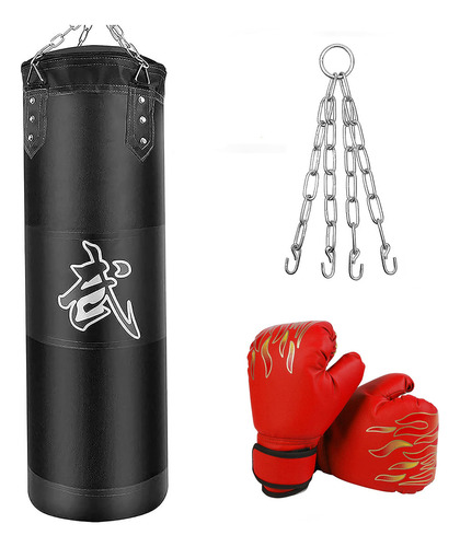 Saco De Boxeo Vacio Punching Ball Bag Box + Cadenas