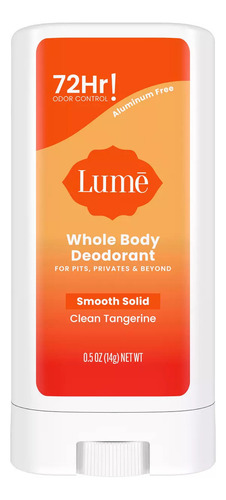 Lume Whole Body Women's Deodorant Soft Powder, Travel Size Fragancia Tangerine