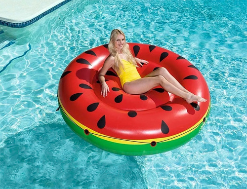 Imagen 4 de 7 de Colchoneta Inflable Sandia Flotador Bestway 43140 Full