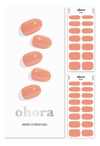 Ohora N Cream Sunshine - Tiras De Unas De Gel Semicuradas, F