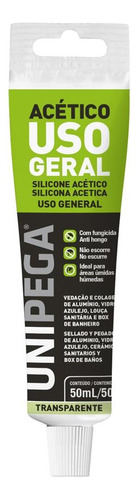 Cola Silicone Unipega 50g Uso Geral Incolor Bisnaga  Aes0509