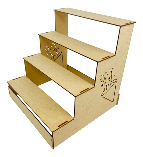 Imagen 2 de 10 de Base Decorativa Escalera Mdf Cupcake Mesa De Postres Fiesta