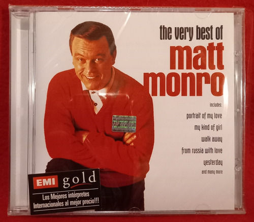 Matt Monro The Very Best Of Cd, Emi Gold, 1996.
