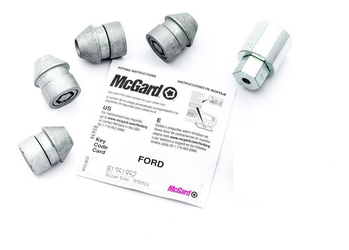 Imagen 2 de 6 de Kit 4 Tuercas De Seguridad Ford Ranger