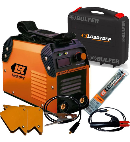 Soldadora Inverter Iron 140 Lusqtoff 120 Amp + Careta + 2esc