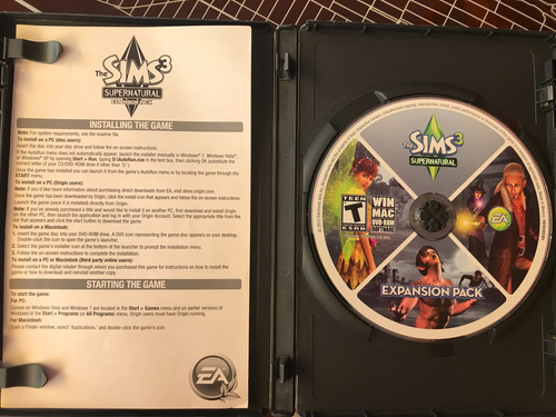 The Sims 3 Expansion Pack Supernatural Dlc Pc Win/mac Dvd
