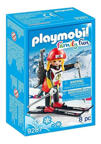 Juego De Construcción De Figuras De Biatleta Femenina Playmo