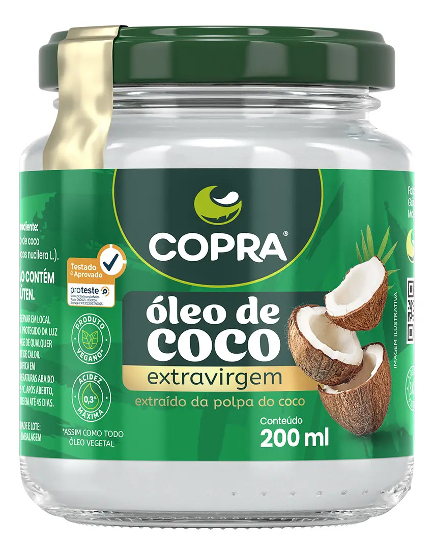Óleo De Coco Extra Virgem Copra 200ml