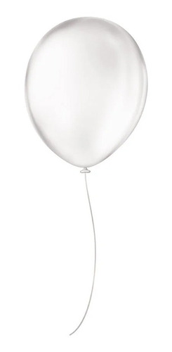 Balão De Festa Liso - 5  12cm - Cristal - 50 Unidade
